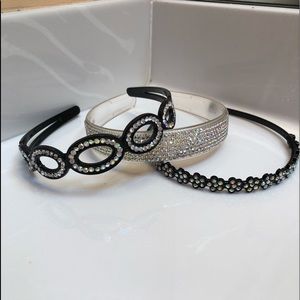 3 rhinestone headbands
